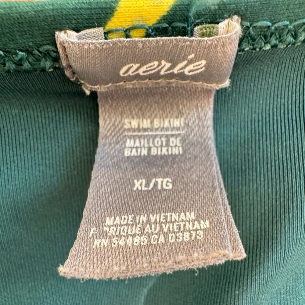 Aerie Dark Teal Tropical Bikini Bottoms - Size XL